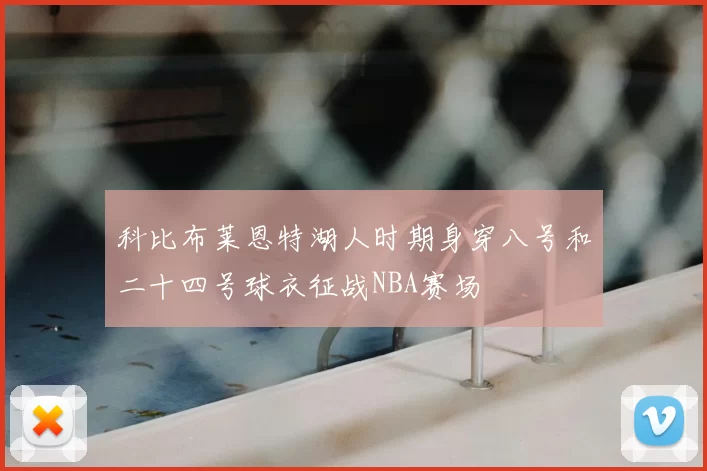 科比布莱恩特湖人时期身穿八号和二十四号球衣征战NBA赛场