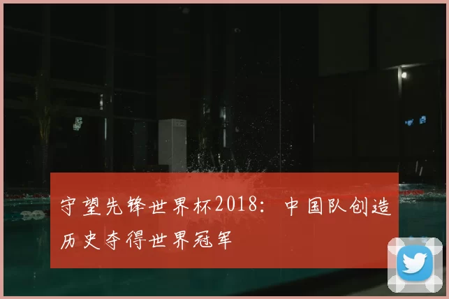 守望先锋世界杯2018：中国队创造历史夺得世界冠军